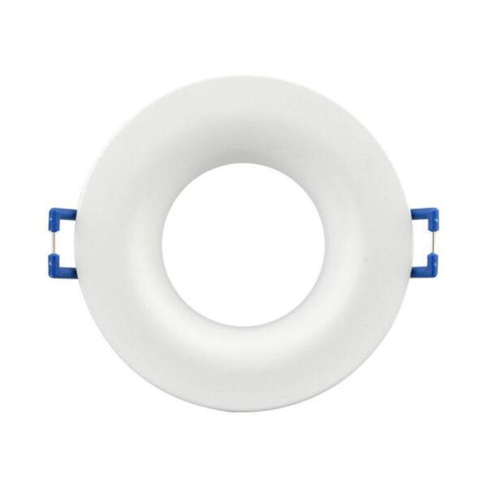 Lot de 10 Fixations spots BRAYTRON Tetra-D, carré, blanc, fixe, longueur et largeur 89mm, aluminium