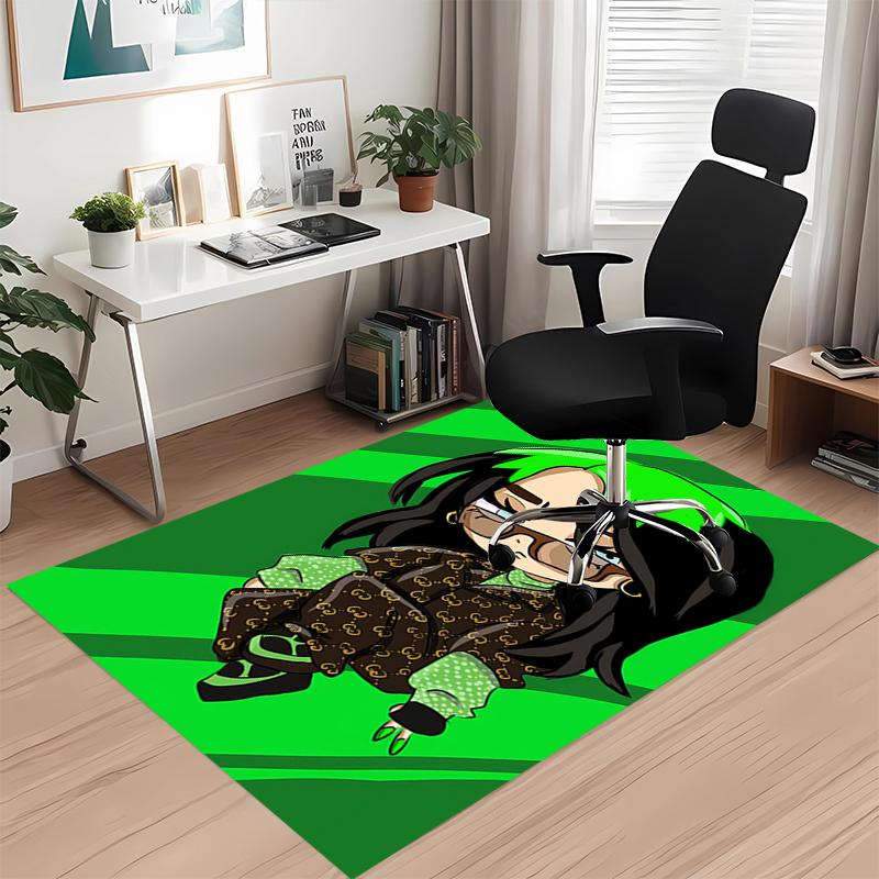 Billie Eilish Printed Carpet, for Office Chair Living Room Bedroom Kitchen Room Decor Gifts.