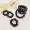 Черное матовое кольцо для волос с телефонной линией - ювелирное украшение для волос, браслет-веревка для волос