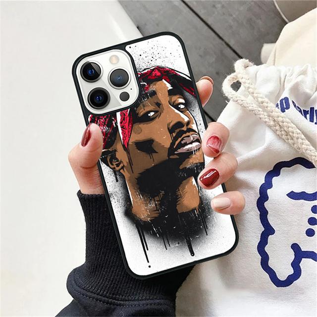 2Pac Tupac Shakur Hip Hop Rapper Phone Case Cover For iPhone 17 Air 15 16 14 13 12 Pro Max 11 Pro Max Plus Coque