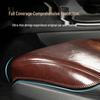 Universal Ventilated Leather Car Seat Cushion - Breathable, Non-Slip, Four Seasons Retro Design