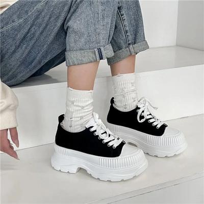 Женские парусиновые повседневные кроссовки летние туфли на платформе и танкетке, увеличивающие рост, женские вулканизированные туфли для женщины zapatillas mujer