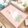 HD Cartoon Cute Swan Cygnus Area Rug,Carpet Rug for Living Room Bedroom Sofa Doormat Decoration, Kids Play Non-slip Floor Mat 3D