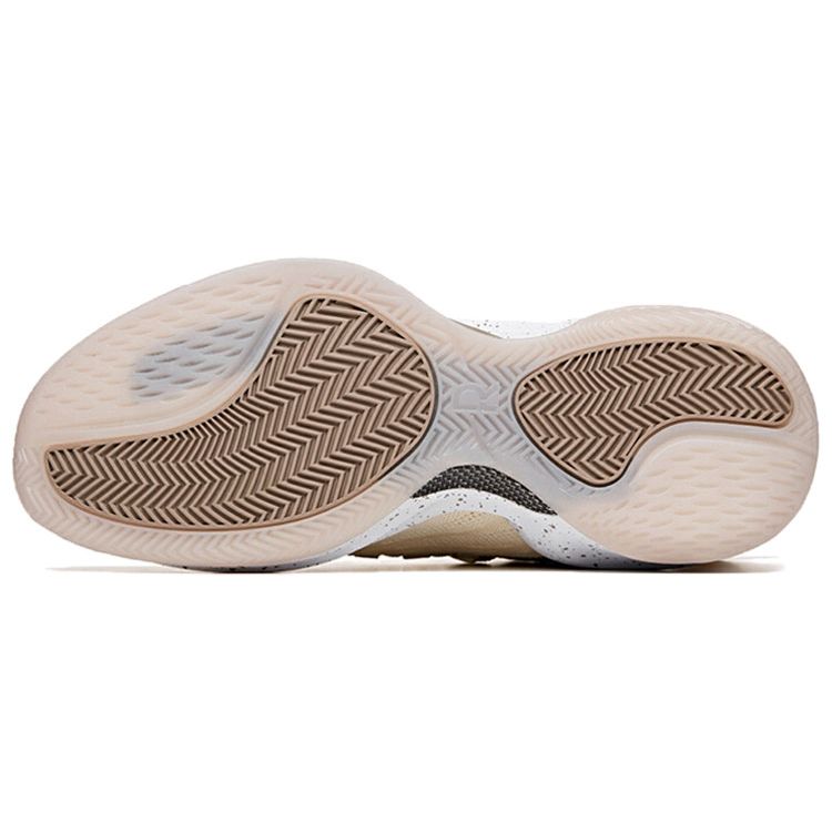 Anta Баскетбольные кроссовки RR6 Mesh Shock Absorbing Breathable Low Top для мужчин, светло-бежевые 912021101-1