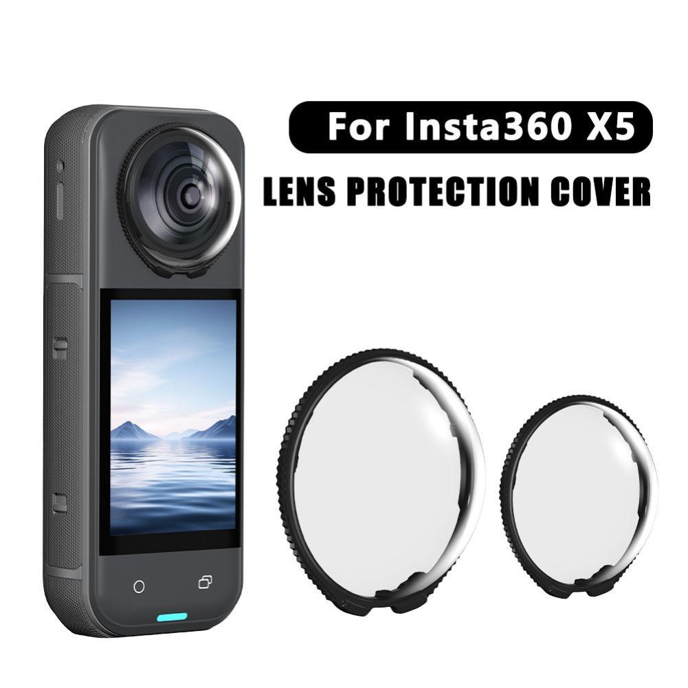Для Insta360 X5 Защитная крышка для объектива ПК Оптическое стекло Защитная крышка объектива камеры Защита от пыли Устойчивая к царапинам HD PC Аксессуары для объектива