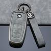 For VW High Quality Leather Car Key Case Cover Shell Fob Holder For Volkswagen VW Tiguan Touran Caddy Beetle Jetta Eos Golf Po