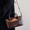 Fashion Ins Small Bag 2025 New Retro Niche Hand Carry Dumpling Bag Oil Wax Leather Women's Shoulder Messenger Bag