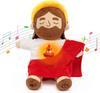 Breathing Jesus Plush Toy with 4 Modes Soft Sacred Heart Comfort Stuffed Animal Calming Gift for Kids Easter Christmas