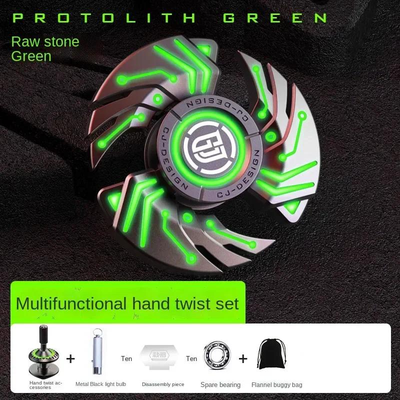 Сплав металла Fidget Spinner светящийся вращающийся наконечник волчок антистрессовые игрушки для снятия стресса игрушки для снятия стресса тревожность дети