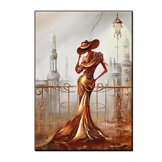 Ретро абстрактная романтическая пара с домашним декором, художественный подарок на холсте, постеры, украшения для гостиной, настенная живопись, печать на холсте