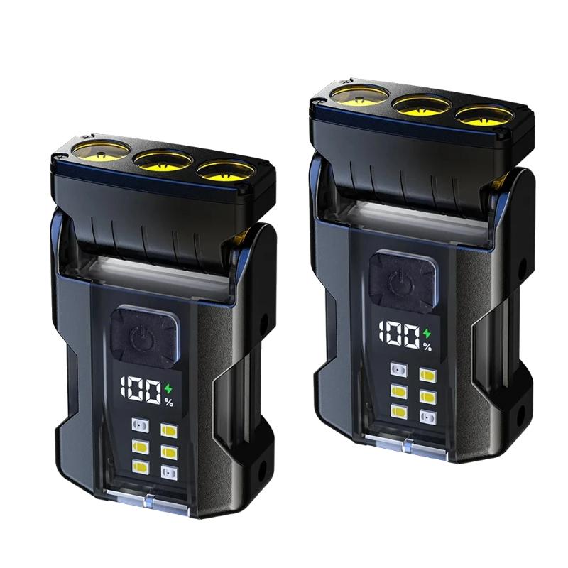 Светодиодный портативный кемпинговый фонарь, USB-зарядка, COB+SMD, мини-аварийный фонарь, карманный фонарик с клипсой для шляпы для кемпинга, рыбалки, ходьбы