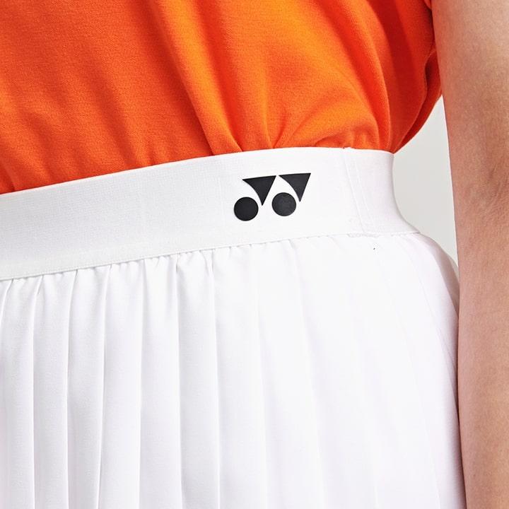 Женская теннисная юбка Yonex 245Ps001F Белая с логотипом