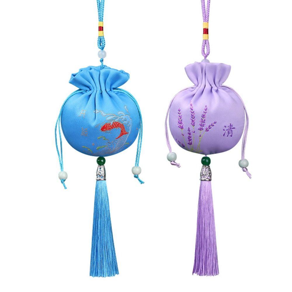 Gold Fish Canvas Ethnic Flower Handbag Bird Jewelry Packing Bag Hanfu Decoration