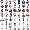 Хэллоуин Шармы Медь Черный Череп Летучая мышь Тыква Подвеска Подходит Оригинальный Браслет Шарм Бусины Ожерелье Сделай сам Изысканные Ювелирные Изделия