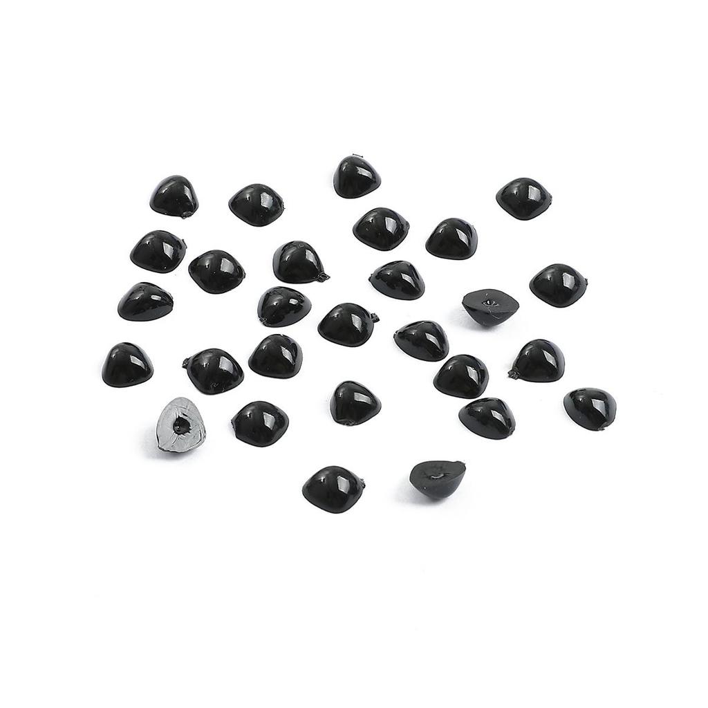 20-100 шт./пакет, черные акриловые безопасные глаза, овальные бусины с плоской спинкой для куклы-медведя, кукольного животного, поделки своими руками, детские игрушки, аксессуары для глаз