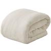EMOOR Heat Plus Double Blanket, Ivory, Washable, Micro Fleece, Moisture-Wicking and Heat-Generating