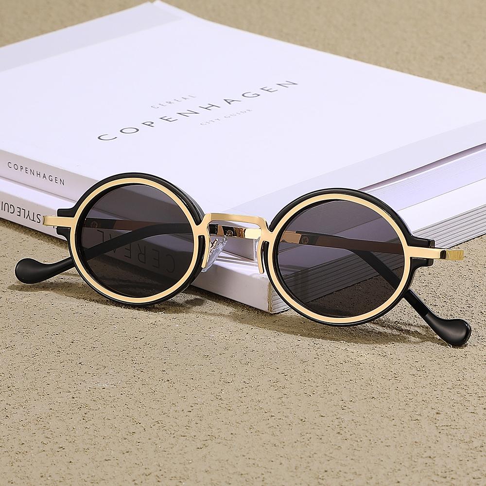 Солнцезащитные очки Y2K с защитой UV400 в панк-оттенках, модные маленькие круглые солнцезащитные очки для женщин и мужчин