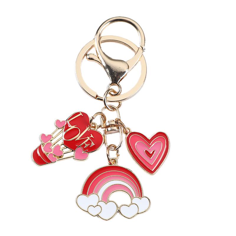 Женские и женские брелоки для ключей, держатели, украшения ко Дню святого Валентина, модные сумки в форме сердца, подвески, подарочные аксессуары