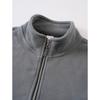 Men S Fleece Half Zip Solid Color Stand Collar Sweatshirt