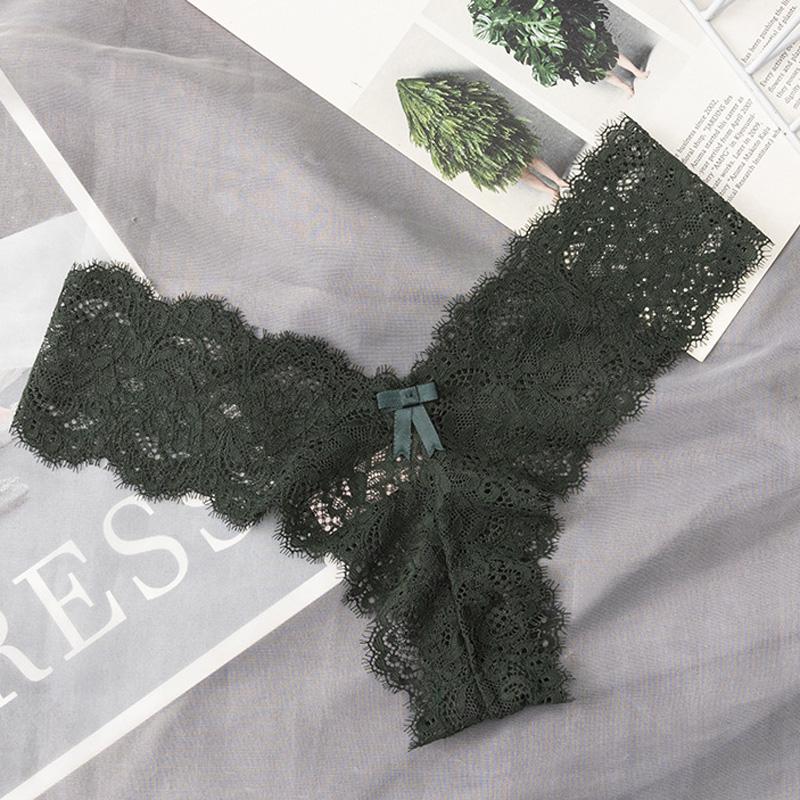 European and American Sexy Lace Lingerie Low-Waist G-String Thong Panties Temptation Breathable Intimates Underwear