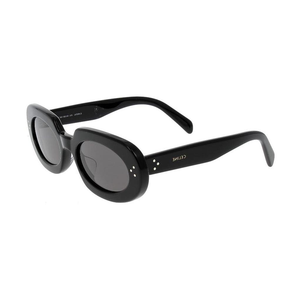 Celine Solid Design Oval Sunglasses Women sunglasses Black CL40276U.