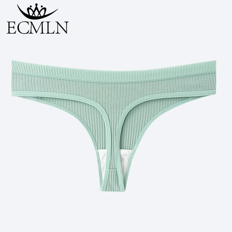 Женские хлопковые трусики с низкой талией в вертикальную полоску, простые удобные стринги, пригодное для носки нижнее белье на четыре сезона