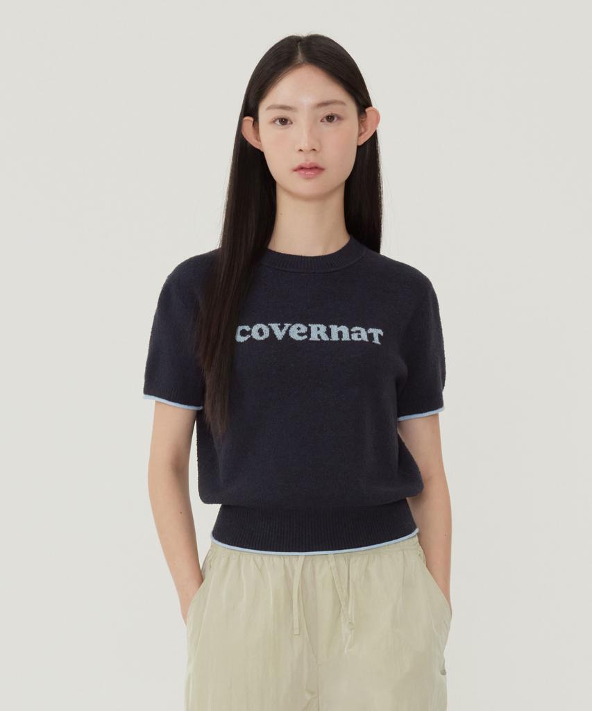 COVERNAT WOMAN Cooper Logo Half Knit Navy