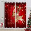 3D Мультяшный Рождественский Олень Рождественская Елка Шторы 2 Панели Роскошная Гостиная Спальня Балкон Кухня Детская Комната Декор Шторы