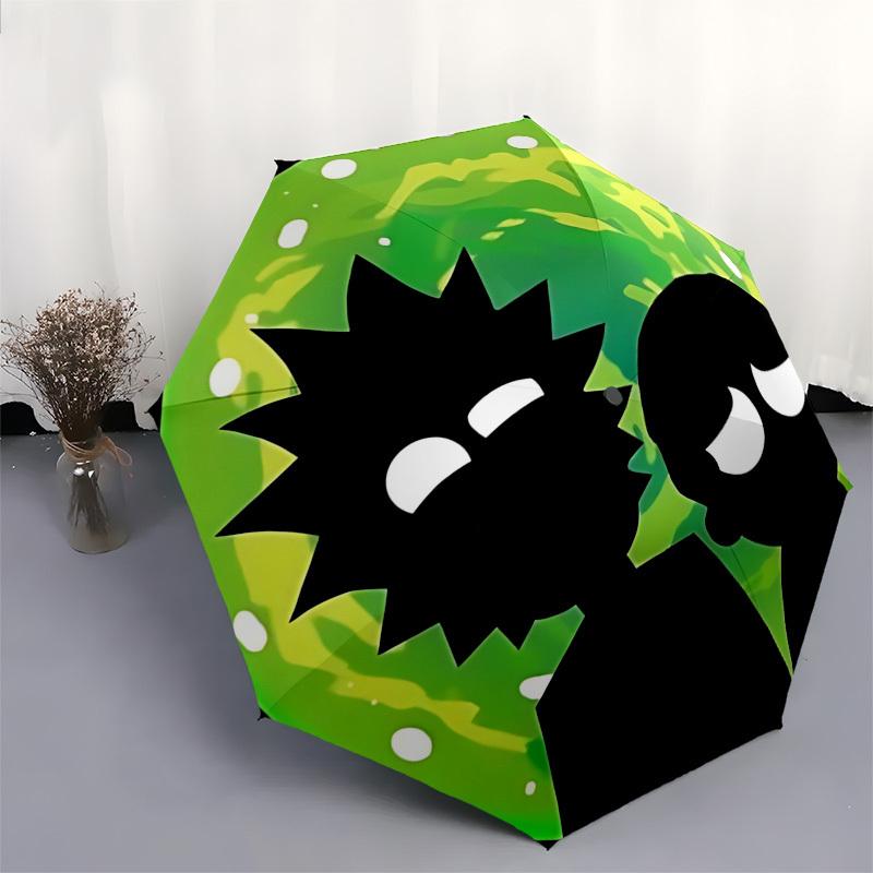 Rick Sanchez,Morty Smith Automatic Folding Umbrella Compact 8 rib Design,Unique Style,Suitable for Everyday Outdoor Use,Perfect Gift f