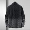 Spring and Autumn European and American Plus Size Denim Jacket Men's Shirt Plus Fat Oversized Workwear Fat Jacket 4XL-12XL