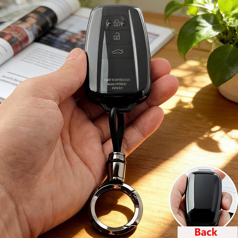 Прозрачный Черный ТПУ Чехол для Ключа Автомобиля Toyota Corolla Rav4 Camry 70 Prado Rav 150 2 3 4 Кнопки Чехол-Держатель Брелока Аксессуары