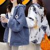 Women's Fall and Winter Padded Thickened Hooded Sweatshirt Designed Niche Tops
