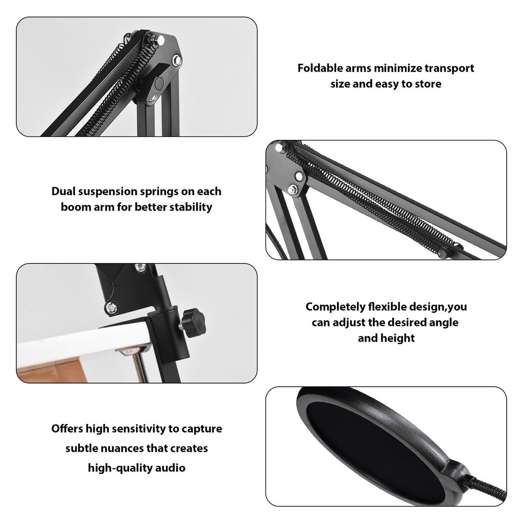 Комплект оборудования для подкаста: конденсаторный микрофон с картой живого звука. Микрофон для подкаста Plug and Play.