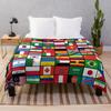 Flags of the Countries of the World, Worlds Flags PatternThrow Blanket Furry Blanket Blanket Fluffy