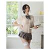 [Yomuasf] sexy lingerie pleated skirt sailor suit JK skirt cosplay See-through ribbon plaid pattern skirt short sleeve sexy underwear cute Popularity