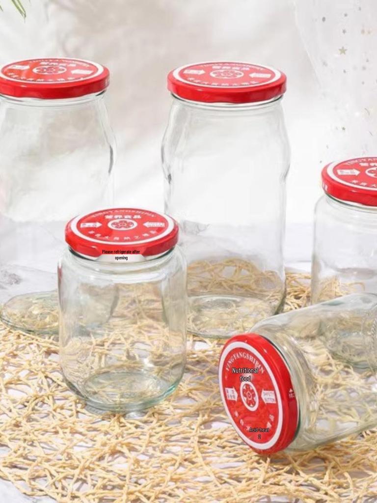 Жаростойкие банки пищевого класса: Идеально для консервирования, хранения, герметизации; Идеально для меда, томатного соуса и желтых персиков. Безопасно для приготовления на пару и кипячения.