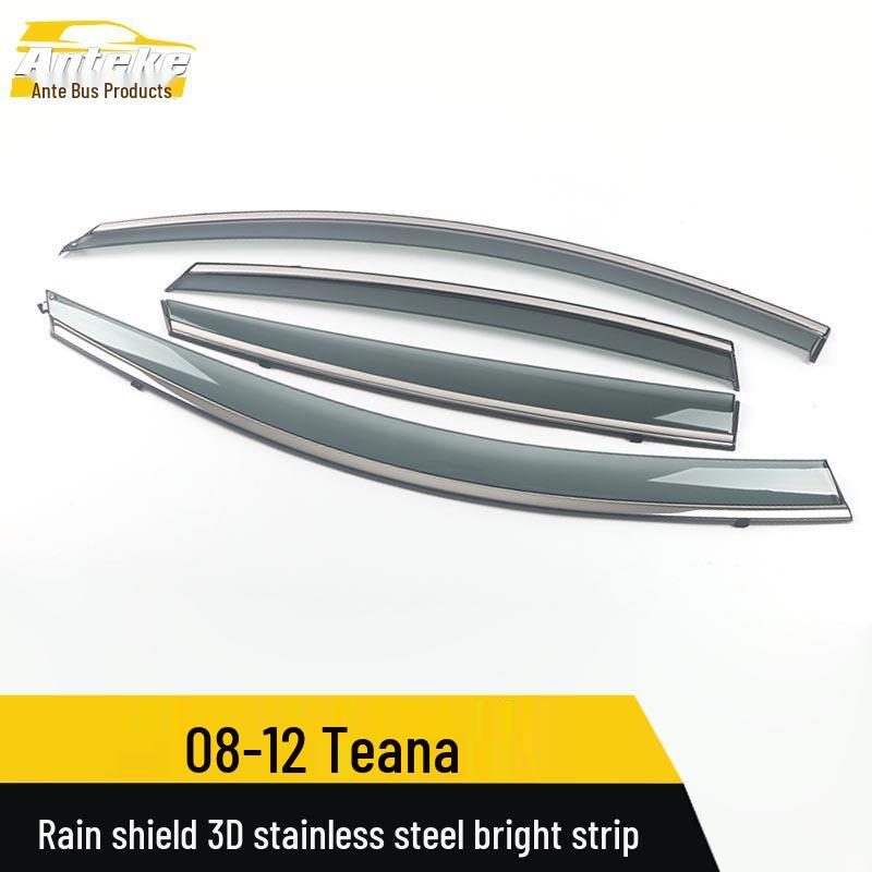 3D Stainless Steel Rain Guards for 08-12 Teana: Bright Strip Deflector Trim Accessories