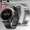 Реальный титановый металлический ремешок 22 мм 26 мм для Garmin Fenix 8 E 51 мм 47 мм 7X 6 5 Роскошный деловой мужской ремешок для часов для Garmin Approach 70