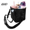 Cup Organizer for Self-driving Trips Beverage Drink Pouch with Adjustable Strap, Reusable Waterproof 4 Carrier Insulated Tote Commute Holder, Foldable