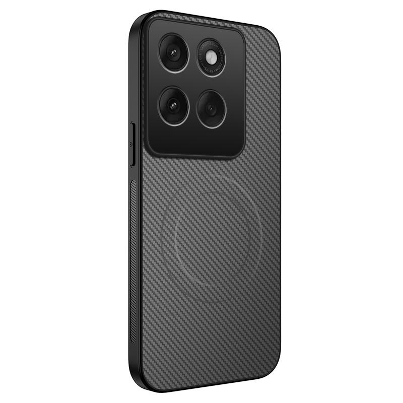 Чехол для Motorola Edge 60 5G/Motorola Edge 60 Fusion 5G, Магнитный чехол WANLONFENG серии TQ, Текстура углеродного волокна, Чехол для телефона из ПК и ТПУ