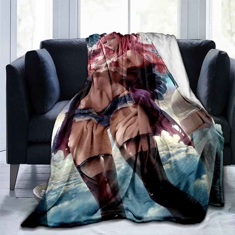 Hot Body Anime Sexy Girl Modern Blanket Flannel Soft Plush Sofa Bed Throwing Cartoon Blankets for Beds Gifts Dropshipping