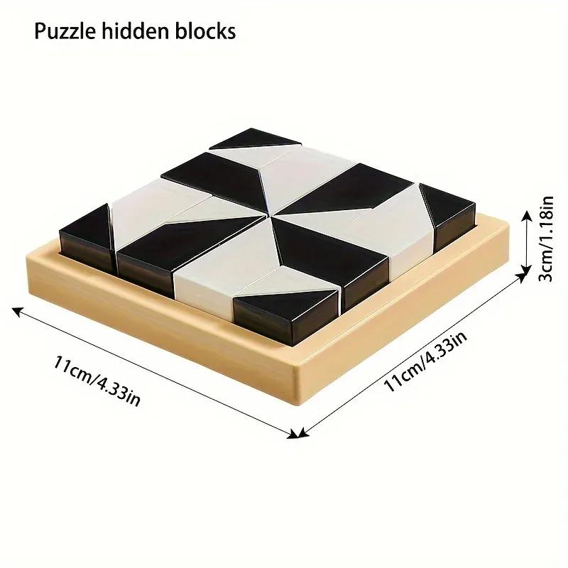 120 Level Hidden Block Puzzles Toy ABS Material Enhances Logic Spatial Reasoning Educational Intelligent Game for Kids Gifts