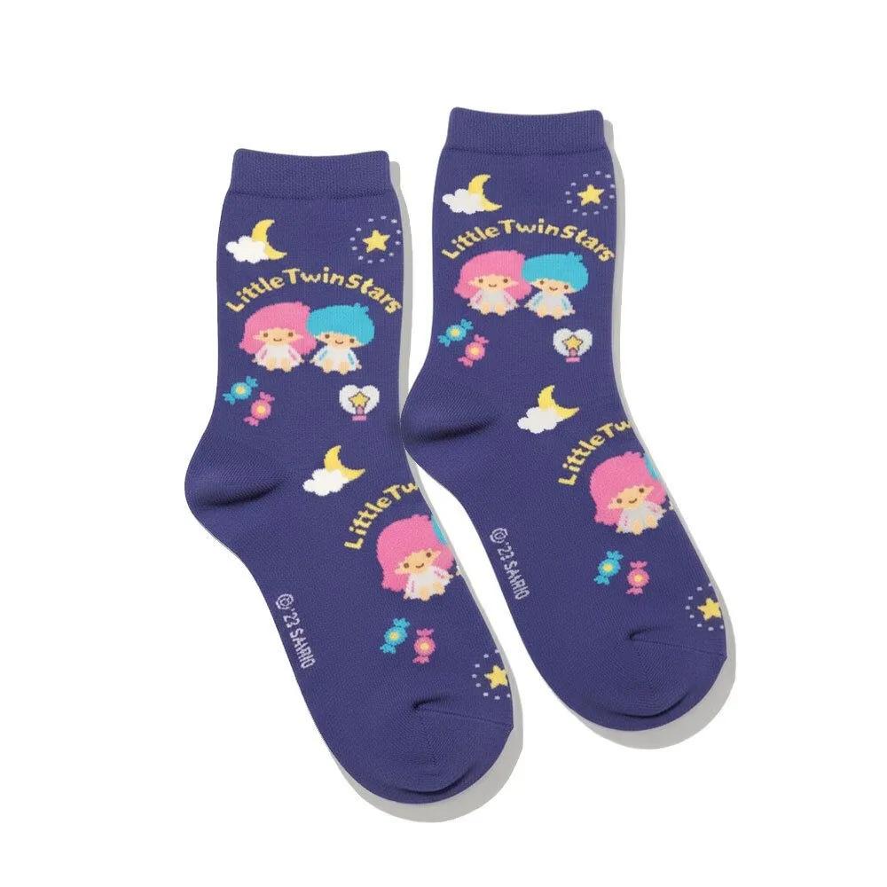 Домашние Оригинальные Носки с Персонажами Sanrio (Цветные Little Twin Stars) Женские носки с персонажами Повседневные носки Милые носки