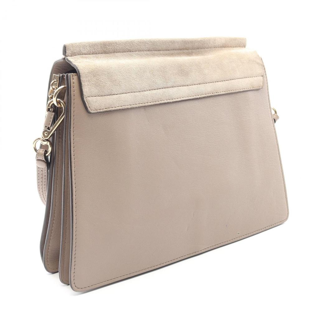 Used Chloe FAYE Medium Shoulder Bag 04165665-04 leather Suede Beige Used Women