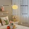 Stylish Bedroom Floor Lamp with Integrated Table for Living Room or Bedside