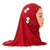 Jersey Material Kids Hijab Pull On Style Islamic Headscarf Beautiful Girls Hijab  School