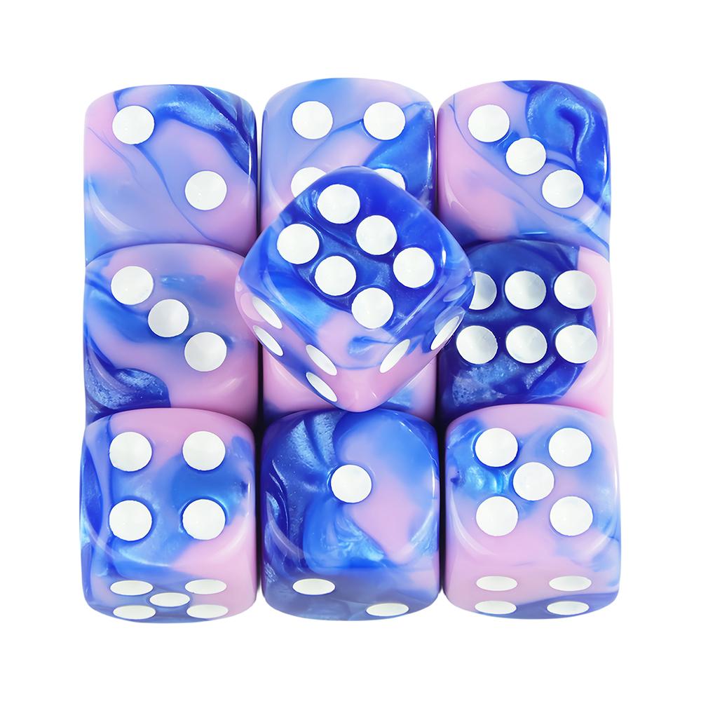 Mix Color Effect 12mm D6 Double Cube Playing for Gambling Board Game,Tabletop Game,games Poker Dice,