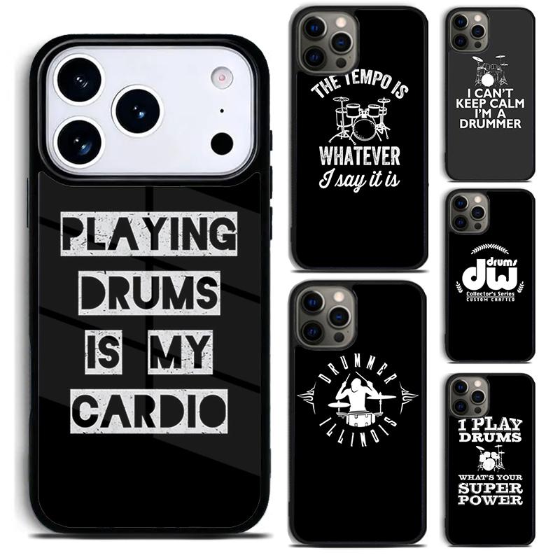 Drum Drummer Music Dj Phone Case For iPhone 17 16 15 14 13 12 11 Pro Max Plus 17Air Soft Silicone Cover