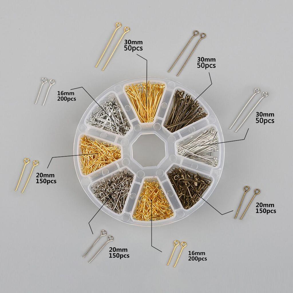 1 компл./кор. застежки-цепочки Подвески игольчатые кольца для DIY аксессуары для изготовления ювелирных изделий