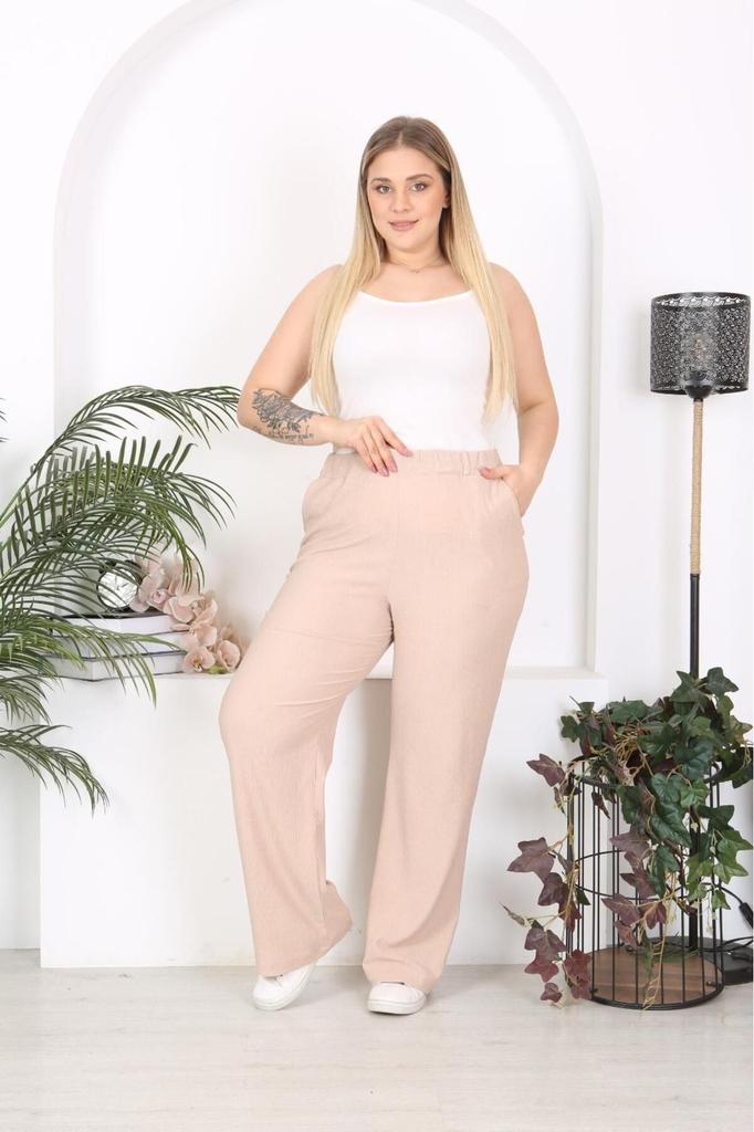 Женские брюки больших размеров, черные свободные брюки из ткани с рюшами